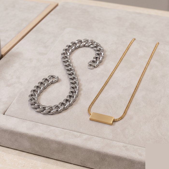 Pulseiras e braceletes de aço inoxidável, femininas e masculinas