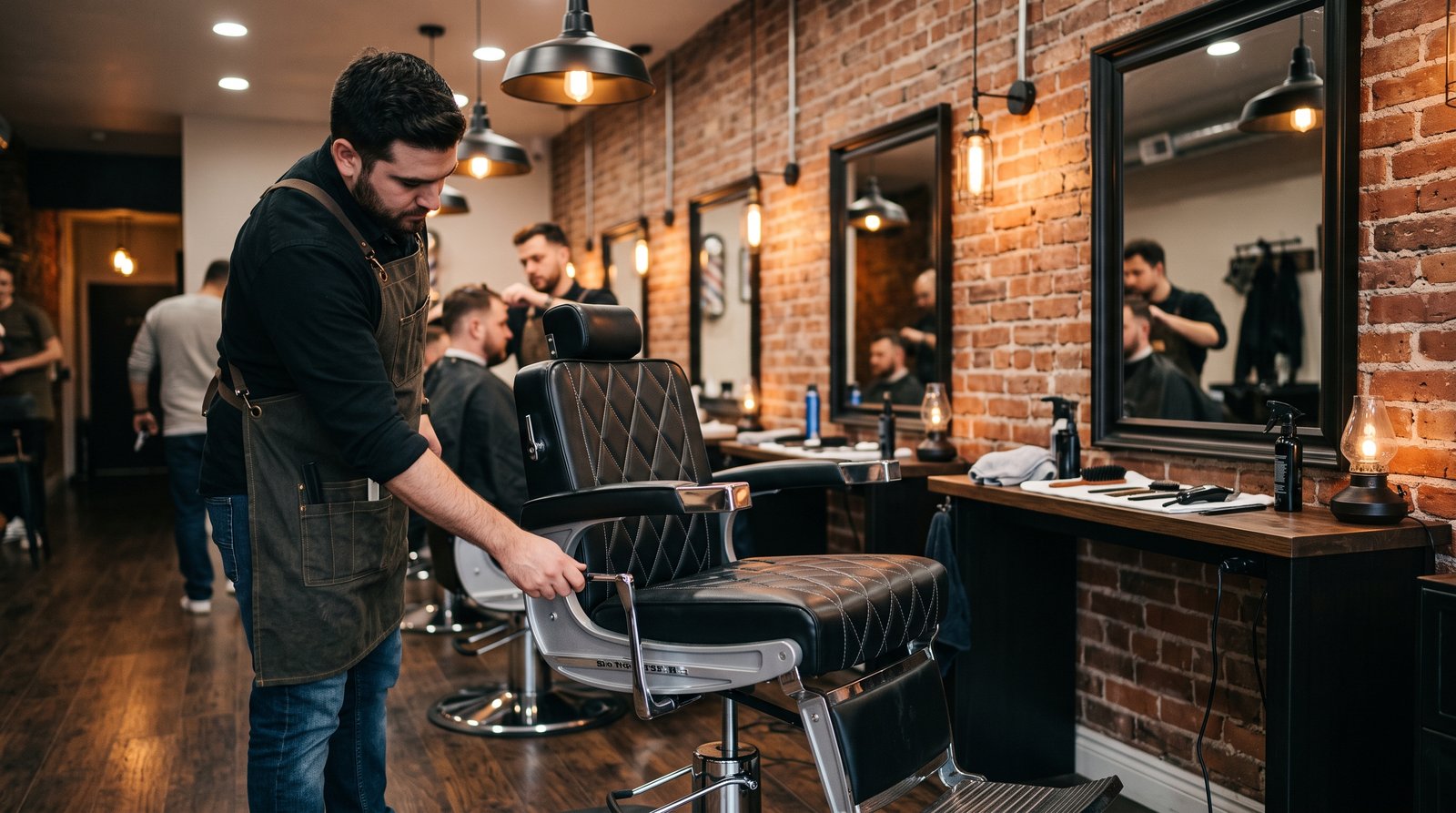 The chair takes ten haircuts a day. What does not last is the piston that raises it