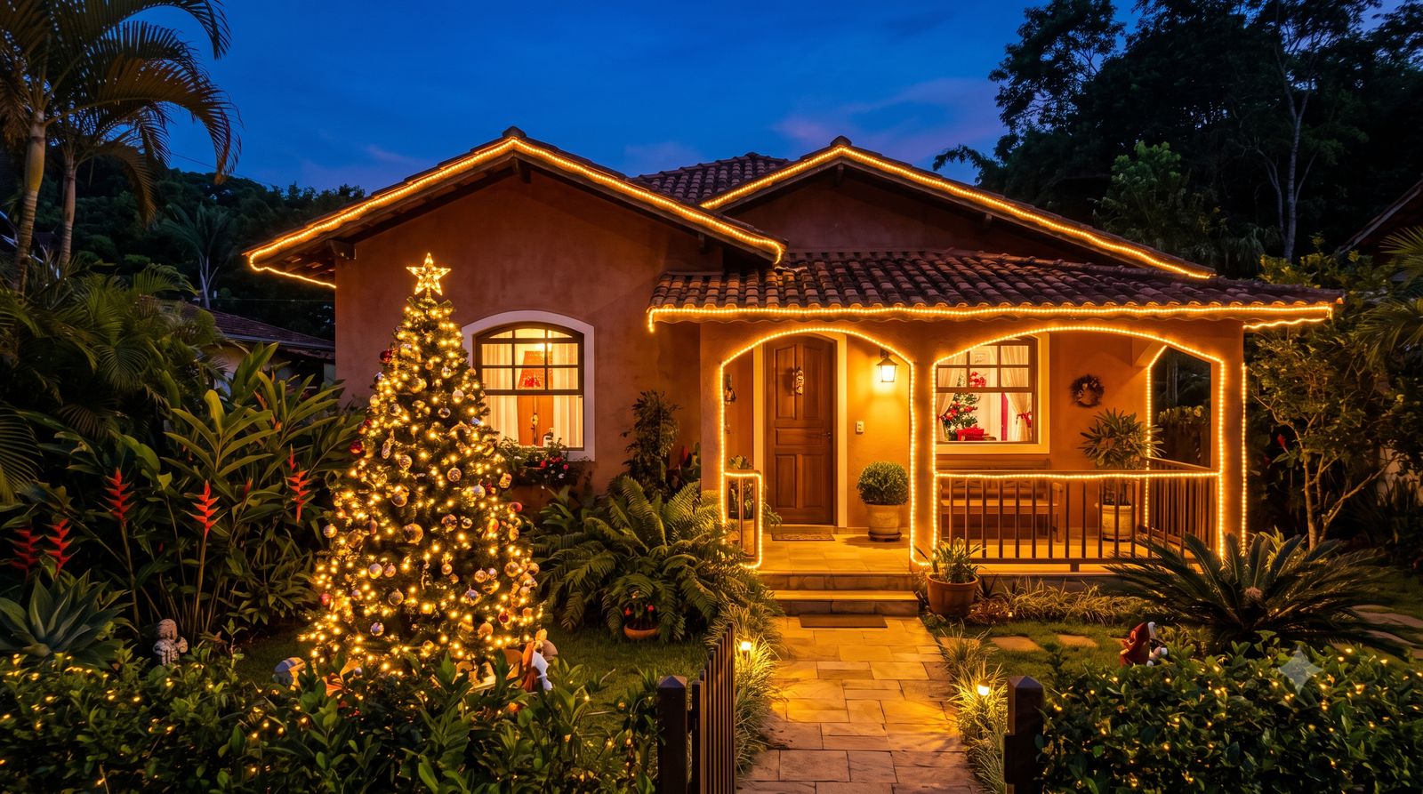 Luzes e decoração de Natal LED